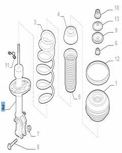 Amortiguador delantero derecho para Fiat 500L