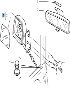 Espejo retrovisor exterior izquierdo manual para Fiat Professional Scudo