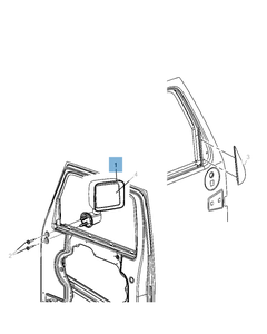 Espejo retrovisor exterior manual para Jeep Wrangler