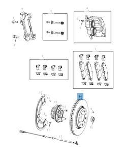 Disco de freno delantero para Gladiator y Wrangler