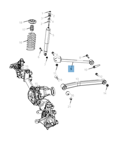 Brazo oscilante para suspensión superior para Jeep Wrangler