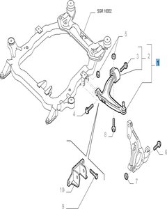 Brazo oscilante derecho para Fiat y Fiat Professional
