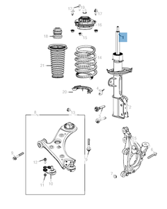 Amortiguador delantero derecho para Jeep Compass