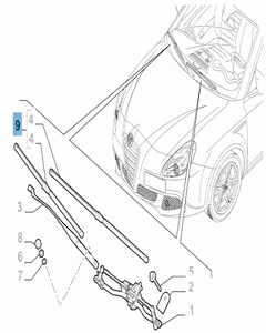 Kit de 2 escobillas para limpiaparabrisas para Giulietta