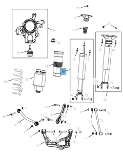 Amortiguador trasero 2 piezas para Jeep Grand Cherokee