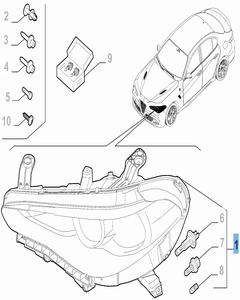 Faro delantero superior derecho para Alfa Romeo Giulia