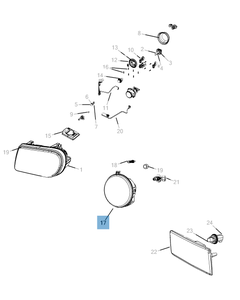 Luz antiniebla delantera para Jeep