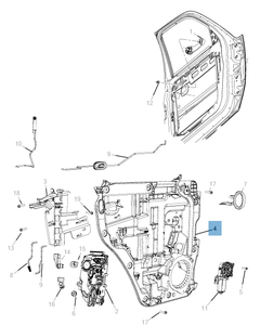 Elevalunas trasero para Jeep Cherokee