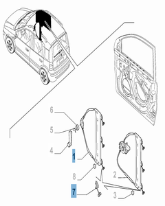 Elevalunas eléctrico delantero derecho para Fiat y Fiat Professional