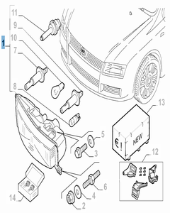 Faro delantero izquierdo para Fiat y Fiat Professional