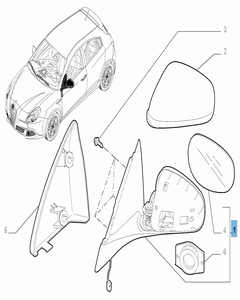 Espejo retrovisor exterior izquierdo para Alfa Romeo Giulietta