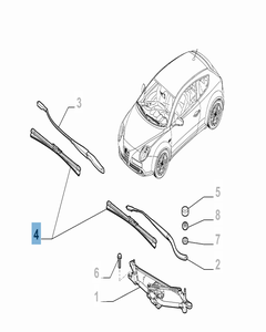 Kit de 2 escobillas para limpiaparabrisas para Mito