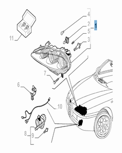 Faro delantero izquierdo para Alfa Romeo 147
