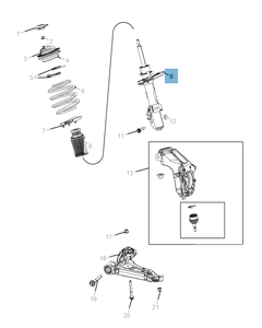 Amortiguador delantero para Jeep Cherokee