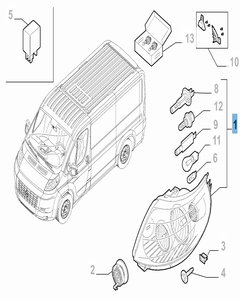 Faro delantero derecho para Fiat Professional Ducato