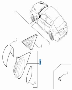 Espejo retrovisor exterior derecho para Alfa Romeo Giulia