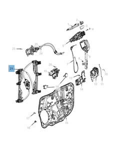 Elevalunas delantero para Jeep Compass