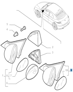 Espejo retrovisor exterior derecho para Alfa Romeo GT