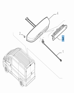 Luz de freno trasera para Fiat y Fiat Professional