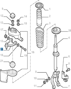 Brazo oscilante izquierdo para suspensión superior para Alfa Romeo