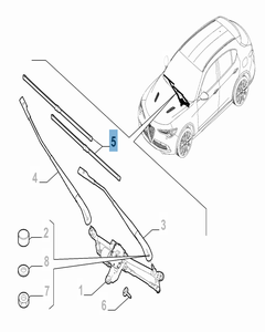 Kit de 2 escobillas para limpiaparabrisas para Alfa Romeo Tonale 