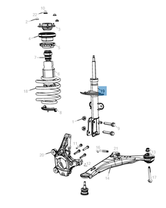 Amortiguador delantero 2 piezas para Lancia Voyager