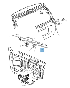 Escobilla para limpialuneta para Jeep Grand Cherokee