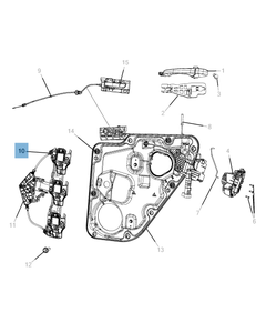 Elevalunas trasero para Jeep Grand Cherokee
