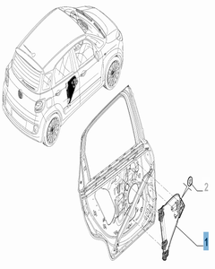 Elevalunas trasero derecho para Fiat 500L