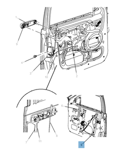 Elevalunas delantero para Jeep Grand Cherokee