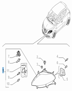 Faro delantero derecho para Lancia Ypsilon