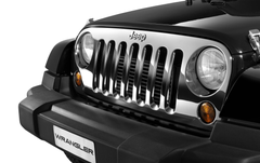 Rejilla delantera cromada para coche para Jeep Wrangler