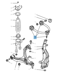 Brazo oscilante para suspensión delantera superior para Jeep
