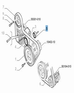 Tensor de correa fijo para Fiat y Fiat Professional
